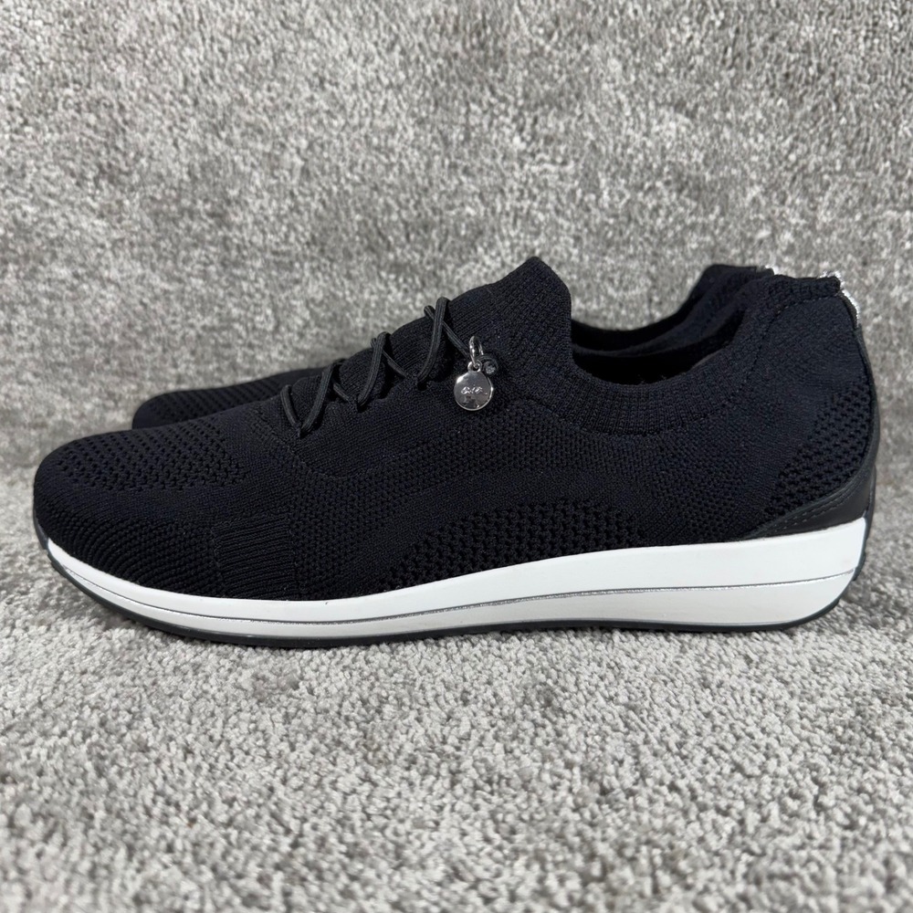 ara Oradea Slip On Sneakers High Soft Black Stretch Knit Shoes Womens‎ UK 5.5